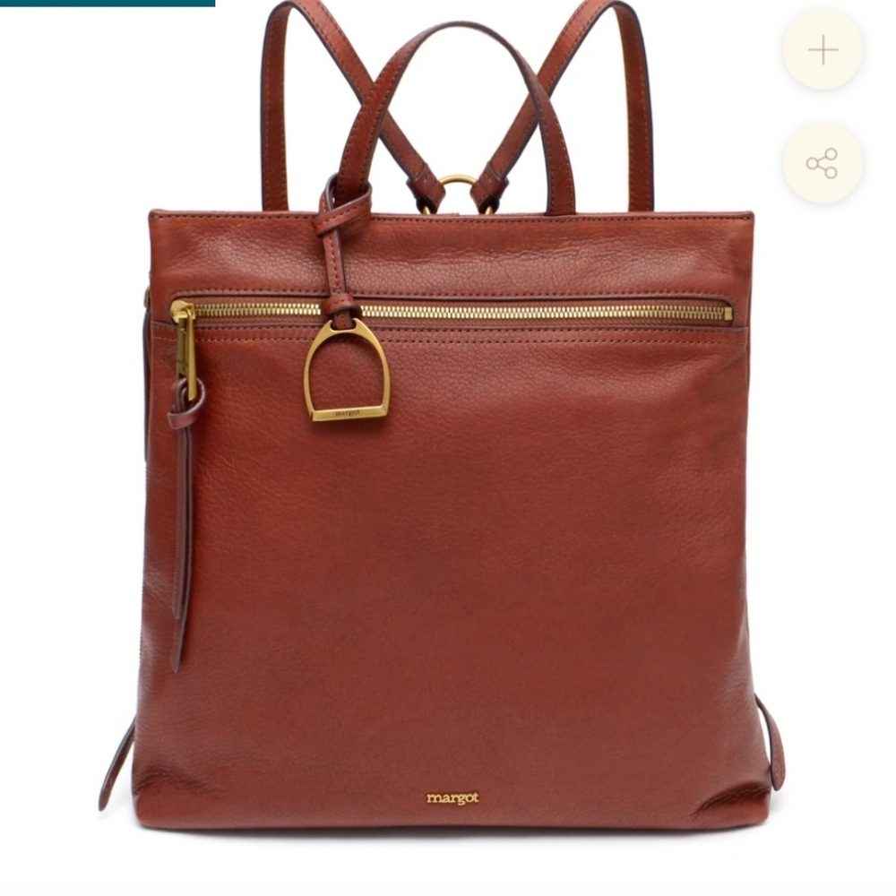 Margot Maggie  Leather Backpack in Whiskey
